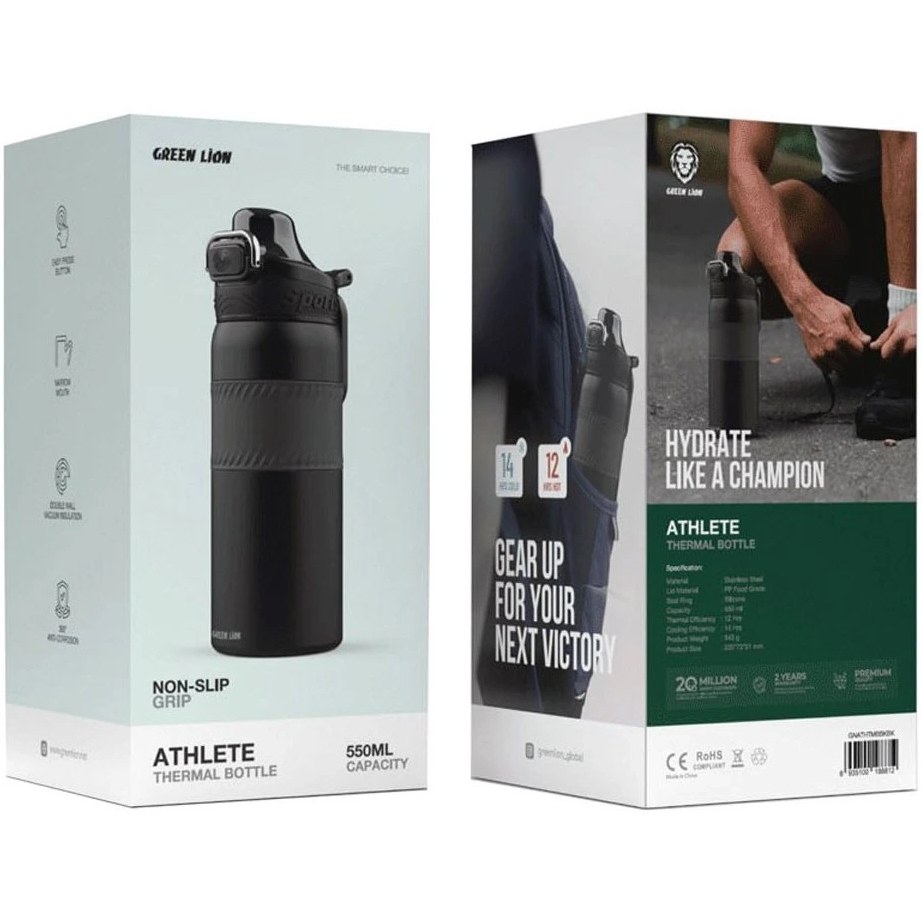 بطری حرارتی گرین لاین مدل Green Lion Athlete Thermal Bottle