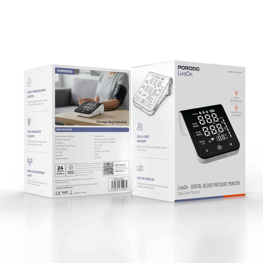 فشار سنج پرودو دور بازو مدل LiveOn-digital blood pressure monitor