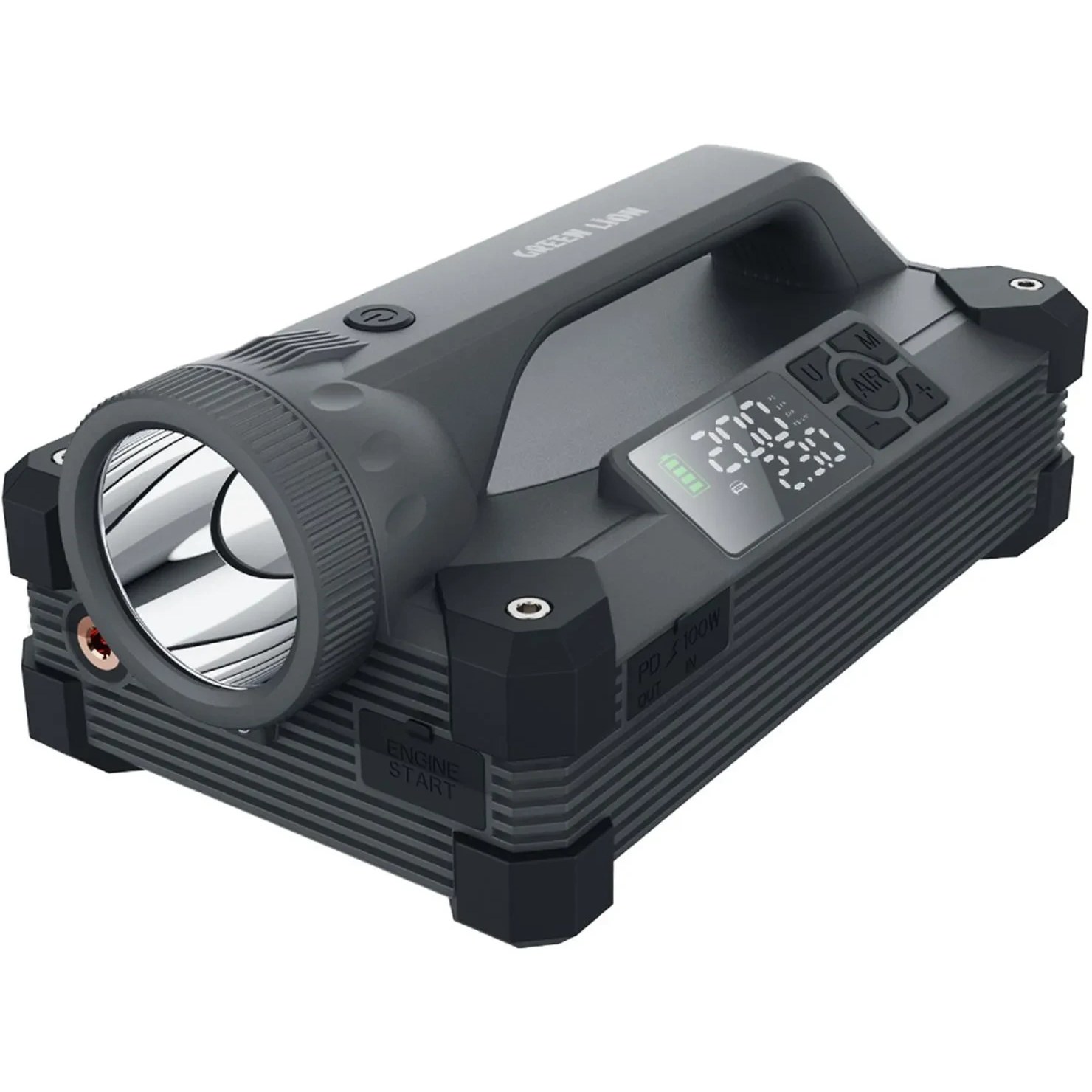 جامپ استارتر و کمپرسور باد قابل حمل گرین لاین Green Lion JX66 Jump Starter 24000mAh