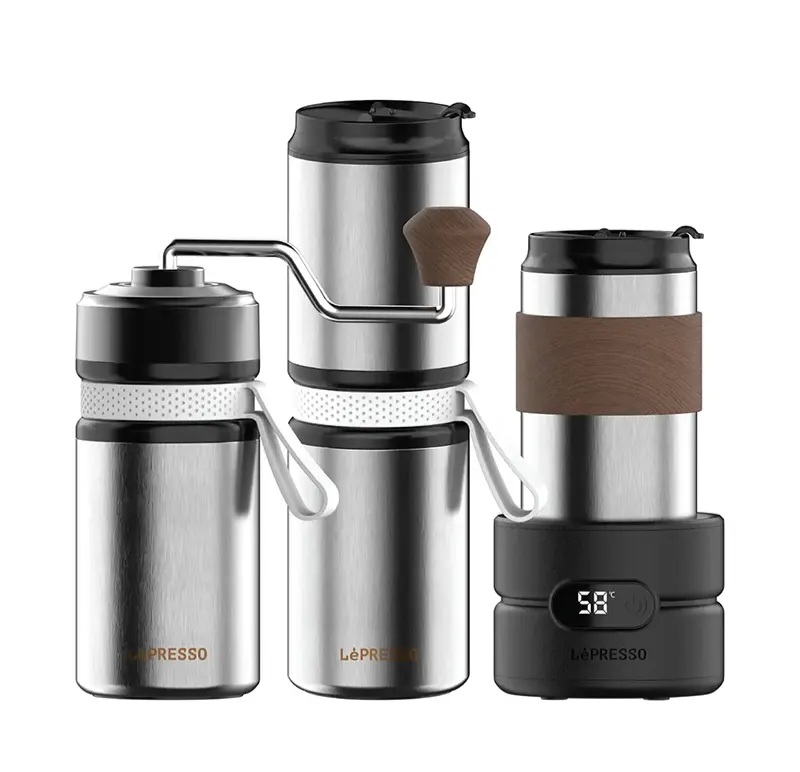 ست قهوه چهار کاره لپرسو قابل حمل Grindo Quattro 4-in-1 Outdoor Coffee Set