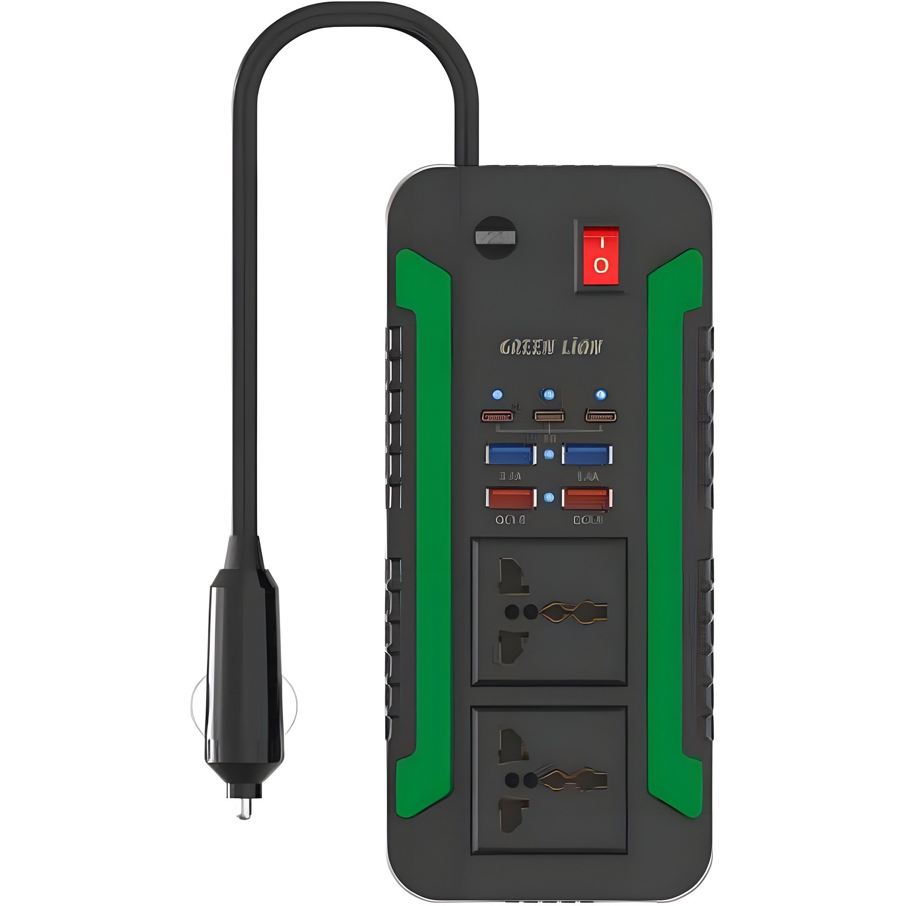 اینورتر فندکی خودرو گرین لاین مدل SPARK300 ظرفیت ۳۰۰ وات